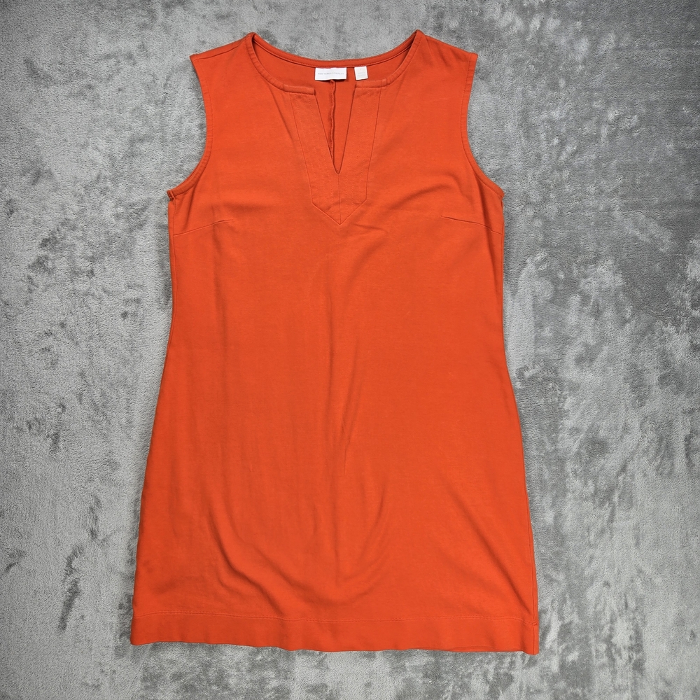 New York & Company Orange Sleeveless Dress Size Large
